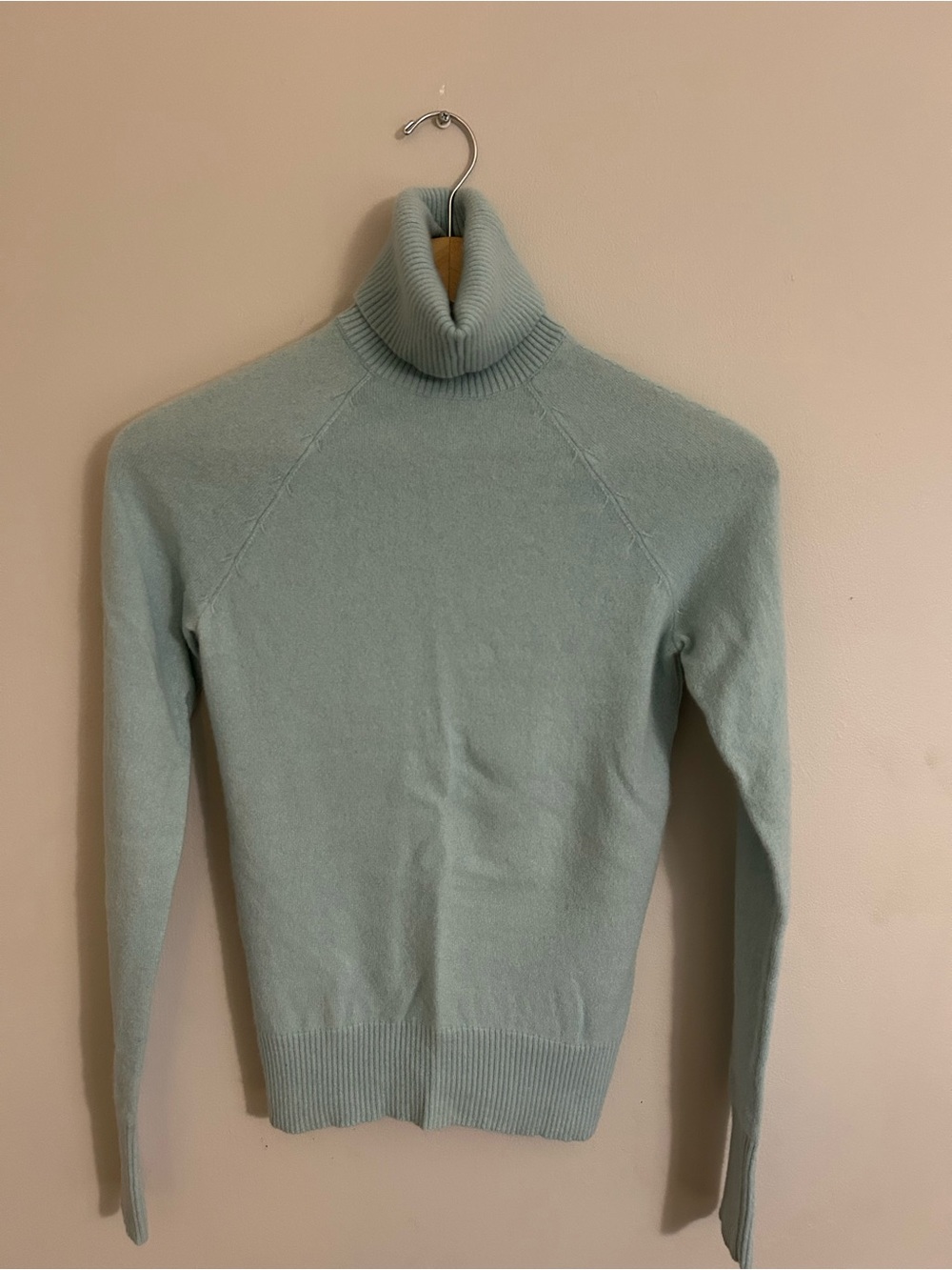 Ann Taylor Light Mint Green Turtleneck Sweater